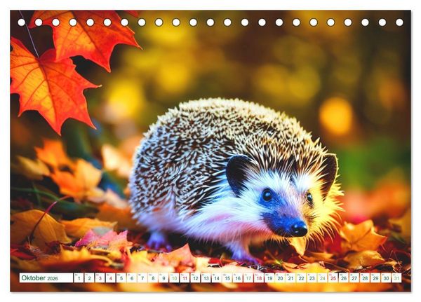 Produktbild: Niedliche Igel (Tischkalender 2026 DIN A5 quer), CALVENDO Monatskalender