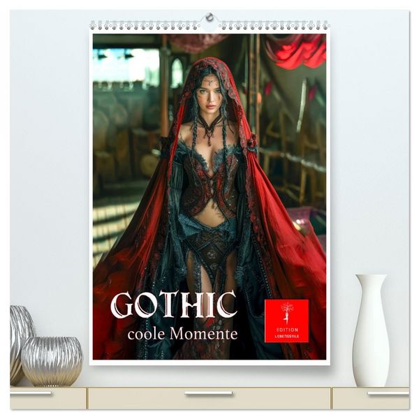 Produktbild: Gothic coole Momente (hochwertiger Premium Wandkalender 2026 DIN A2 hoch), Kunstdruck in Hochglanz