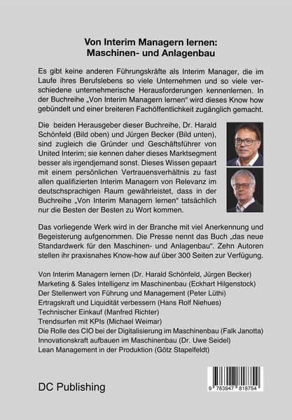Produktbild: Maschinen- und Anlagenbau: Interim Manager berichten aus der Praxis