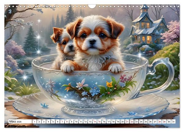 Produktbild: Tierische Tee-Parade (Wandkalender 2026 DIN A3 quer), CALVENDO Monatskalender