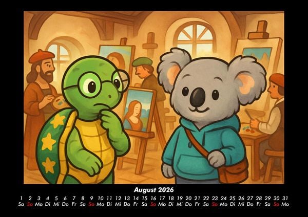 Produktbild: Taz & Kiki - Eine Reise durch die Zeit 2026 Fotokalender DIN A3