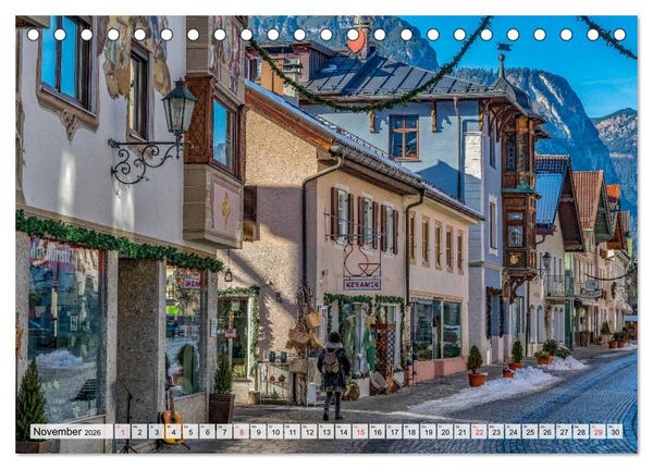 Produktbild: Garmisch-Partenkirchen - Zentrum des Werdenfelser Landes (Tischkalender 2026 DIN A5 quer), CALVENDO Monatskalender