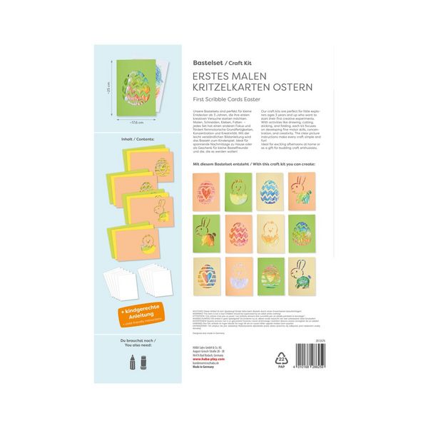 Produktbild: Bastelset - Erstes Malen Kritzelkarten Ostern