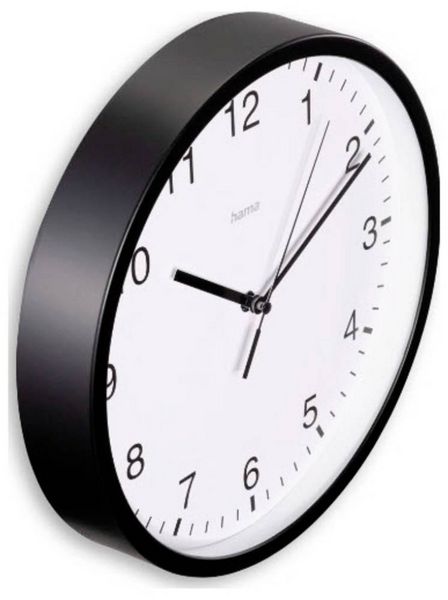 Produktbild: Hama 00185865 Quarz Wanduhr 25cm x 250mm x 250mm x 40mm Schwarz