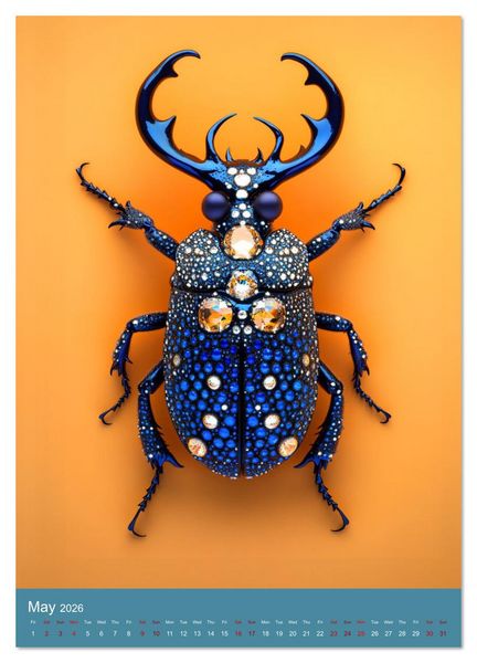 Produktbild: Sparkeling Creepy Crawlies (Wall Calendar 2026 DIN A2 portrait), CALVENDO 12 Month Wall Calendar