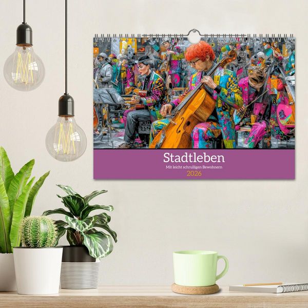 Produktbild: Stadtleben - Mit leicht schrulligen Bewohnern (Wandkalender 2026 DIN A4 quer), CALVENDO Monatskalender