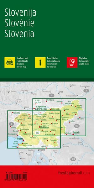 Produktbild: freytag & berndt Stra&szlig;enkarte Slowenien 1:150.000