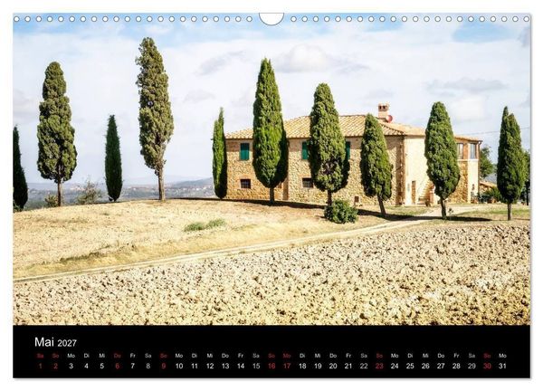 Produktbild: Toskana Landschaften (Wandkalender 2027 DIN A3 quer), CALVENDO Monatskalender