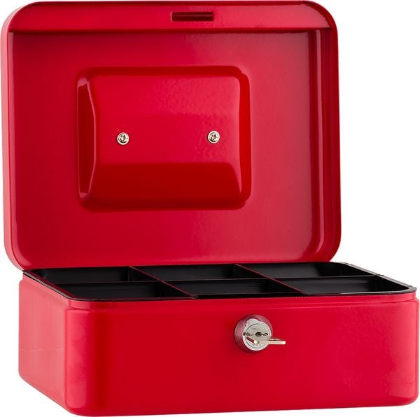 Produktbild: SAX Geldkassette 20x16x9 cm, rot