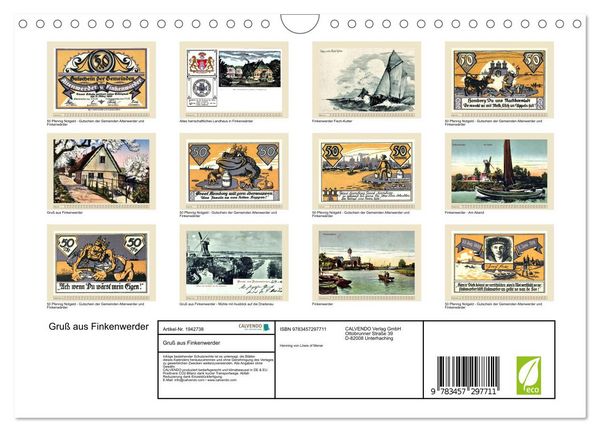 Produktbild: Gru&szlig; aus Finkenwerder (Wandkalender 2026 DIN A4 quer), CALVENDO Monatskalender