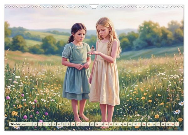 Produktbild: Gl&uuml;ckliche Kindertage - Impressionen aus vergangen Zeiten (Wandkalender 2027 DIN A3 quer), CALVENDO Monatskalender