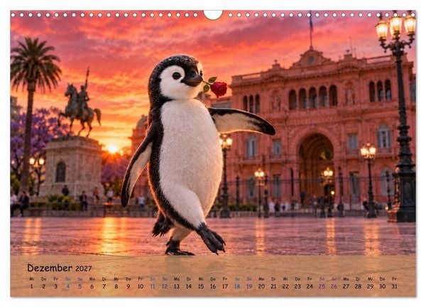 Produktbild: Pinguins gro&szlig;e Weltreise (Wandkalender 2027 DIN A3 quer), CALVENDO Monatskalender