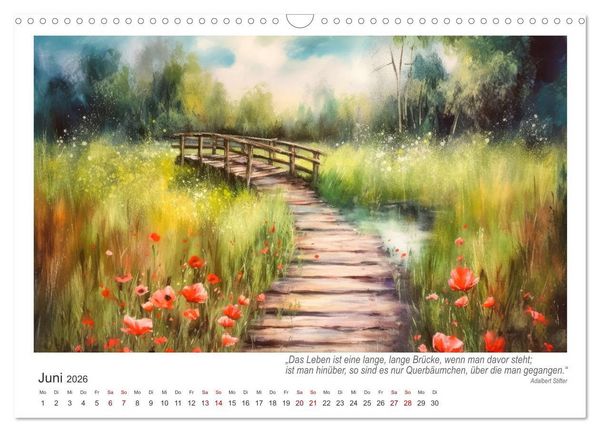 Produktbild: Br&uuml;ckenromantik (Wandkalender 2026 DIN A3 quer), CALVENDO Monatskalender