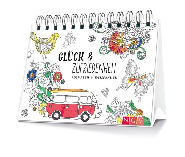 Produktbild: Gl&uuml;ck & Zufriedenheit. Ausmalen - Aufstellen - Entspannen