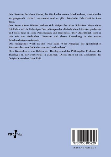 Produktbild: Geschichte der altkirchlichen Litteratur