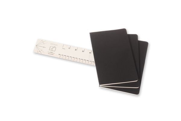 Produktbild: Moleskine Cahier, L/A5, 3er Set, Blanko, Kartoneinband, Schwarz