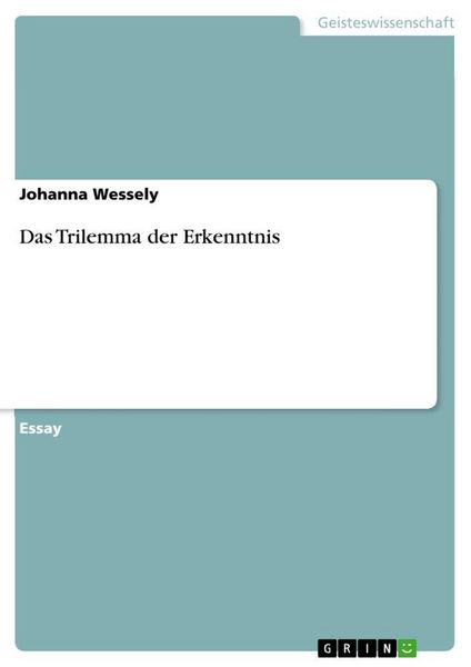 Produktbild: Das Trilemma der Erkenntnis