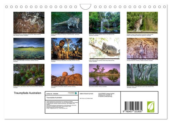 Produktbild: Traumpfade Australien (Wandkalender 2026 DIN A4 quer), CALVENDO Monatskalender