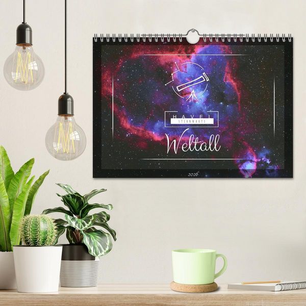 Produktbild: Havel-Sternwarte Weltallkalender (Wandkalender 2026 DIN A4 quer), CALVENDO Monatskalender