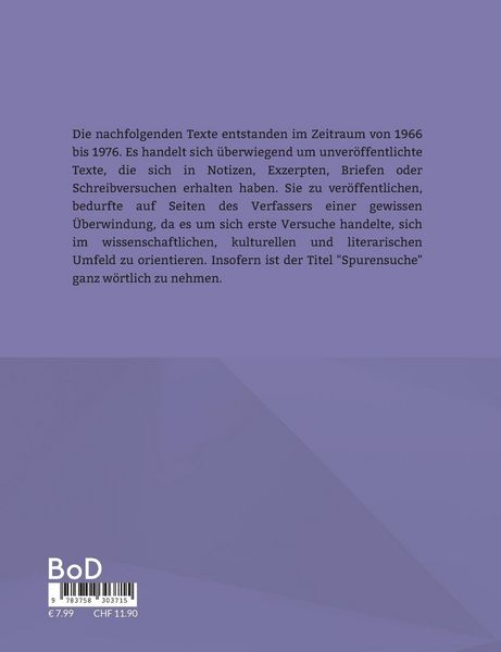 Produktbild: Spurensuche