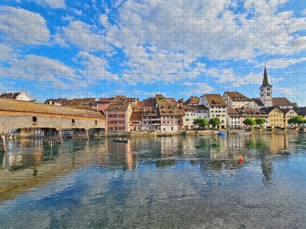 Produktbild: CALVENDO Puzzle Gailingen am Hochrhein | 1000 Teile Lege-Gr&ouml;&szlig;e 64x48cm Foto-Puzzle f&uuml;r gl&uuml;ckliche Stunden