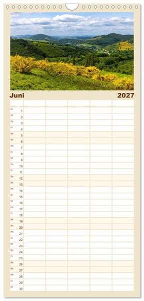 Produktbild: Familienplaner 2027 - Sauerland - Land der tausend Berge mit 5 Spalten (Wandkalender, 21 x 45 cm) CALVENDO