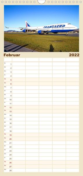 Produktbild: Familienplaner Sch&ouml;nheit der Flugzeuge (Wandkalender 2022 , 21 cm x 45 cm, hoch)