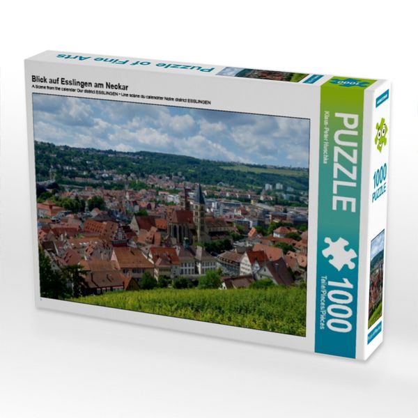 CALVENDO Puzzle Blick auf Esslingen am Neckar | 1000 Teile Lege-Größe 64x48cm Foto-Puzzle für glückliche Stunden