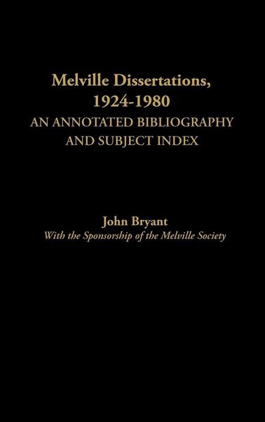 Produktbild: Melville Dissertations, 1924-1980