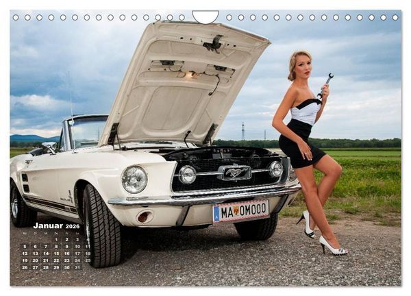 Produktbild: Pin Up Pia & Mustang '67 (Wandkalender 2026 DIN A4 quer), CALVENDO Monatskalender