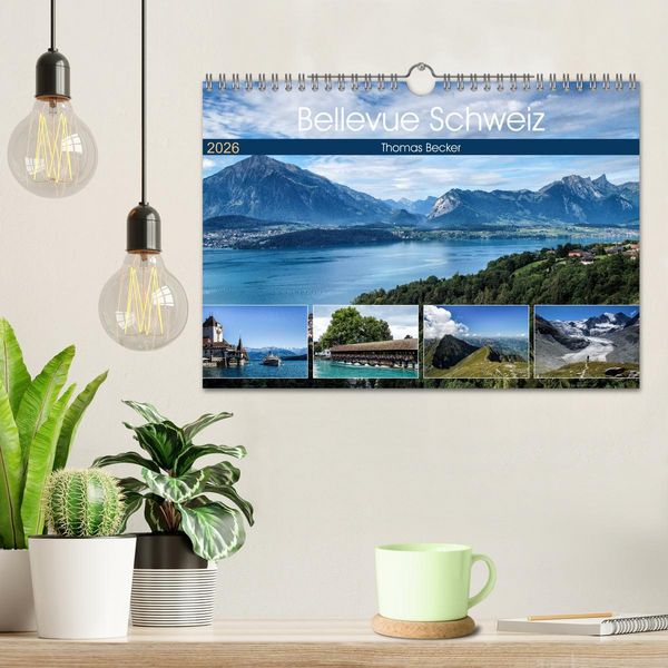 Produktbild: Bellevue Schweiz (Wandkalender 2026 DIN A4 quer), CALVENDO Monatskalender