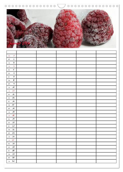 Produktbild: FOOD -Familienkalender (Wandkalender 2026 DIN A3 hoch), CALVENDO Monatskalender