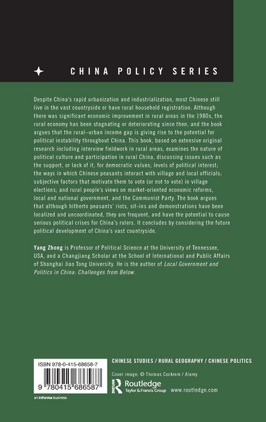 Produktbild: Political Culture and Participation in Rural China