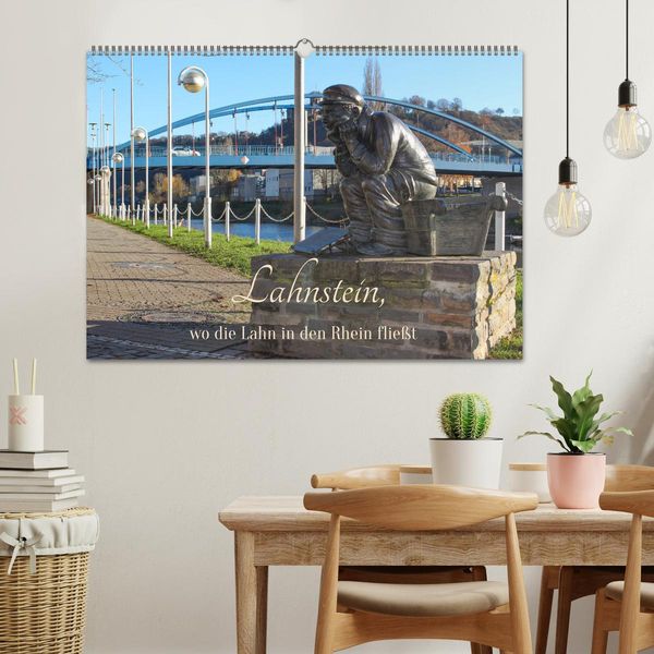 Produktbild: Lahnstein, wo die Lahn in den Rhein flie&szlig;t (Wandkalender 2026 DIN A2 quer), CALVENDO Monatskalender