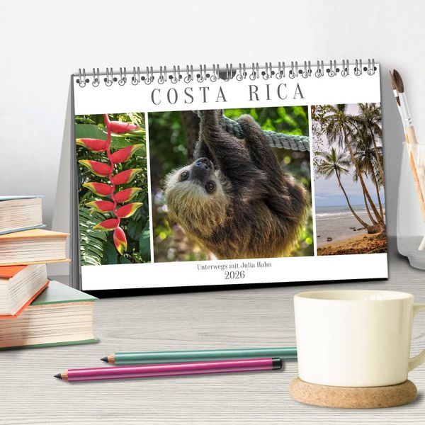 Produktbild: Costa Rica - unterwegs mit Julia Hahn (Tischkalender 2026 DIN A5 quer), CALVENDO Monatskalender