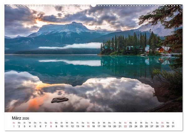 Produktbild: Fernweh Kanada - Naturerlebnis Rocky Mountains (Wandkalender 2026 DIN A2 quer), CALVENDO Monatskalender