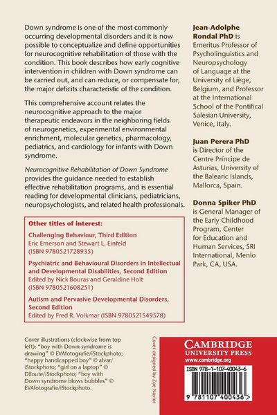 Produktbild: Neurocognitive Rehabilitation of Down Syndrome