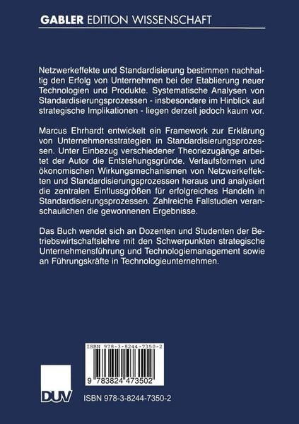 Produktbild: Netzwerkeffekte, Standardisierung und Wettbewerbsstrategie