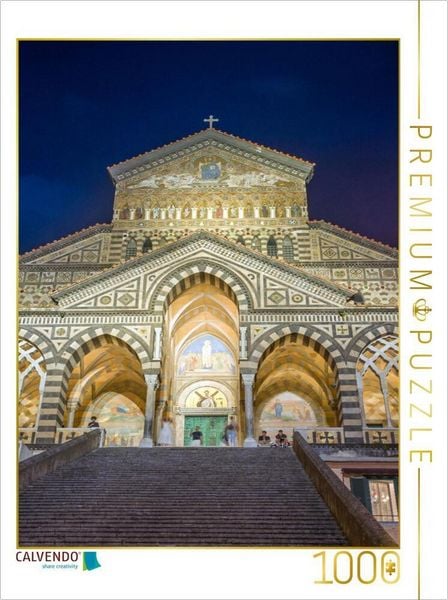 Produktbild: CALVENDO Puzzle Dom von Amalfi bei Nacht | 1000 Teile Lege-Gr&ouml;&szlig;e 64x48cm Foto-Puzzle f&uuml;r gl&uuml;ckliche Stunden