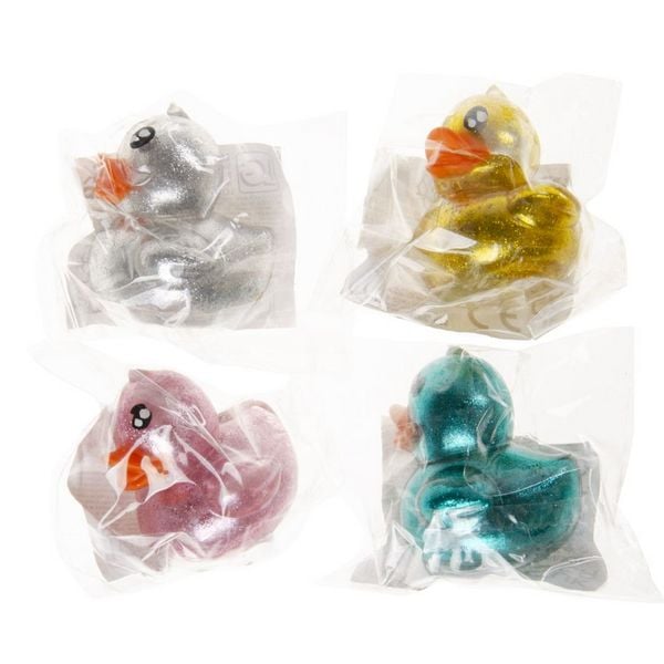 Produktbild: Squeeze Glitter Duck, 6 cm, (sortiert, Farbe nicht w&auml;hlbar)