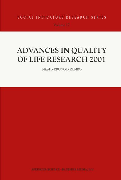 Produktbild: Advances in Quality of Life Research 2001