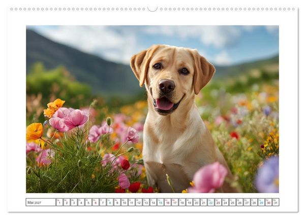 Produktbild: Labrador Liebe (Wandkalender 2027 DIN A2 quer), CALVENDO Monatskalender