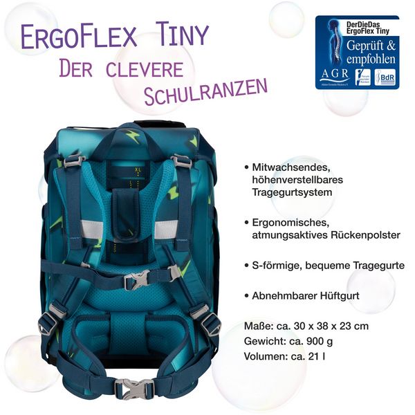Produktbild: DerDieDas Schulranzen Set ErgoFlex Tiny, Schulranzen Set, 5tlg, Magic Light