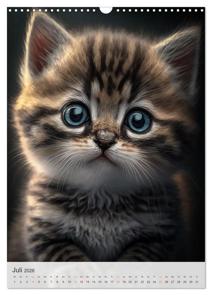 Produktbild: S&uuml;&szlig;e Katzenkinder (Wandkalender 2026 DIN A3 hoch), CALVENDO Monatskalender