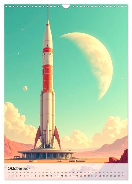 Produktbild: Retro Sci-Fi - Aufbruch zu neuen Grenzen (Wandkalender 2027 DIN A3 hoch), CALVENDO Monatskalender