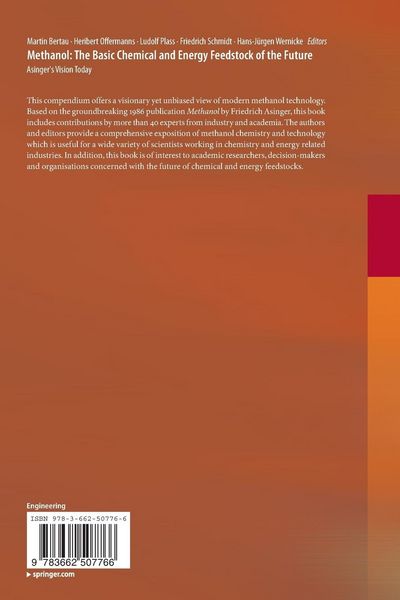 Produktbild: Methanol: The Basic Chemical and Energy Feedstock of the Future
