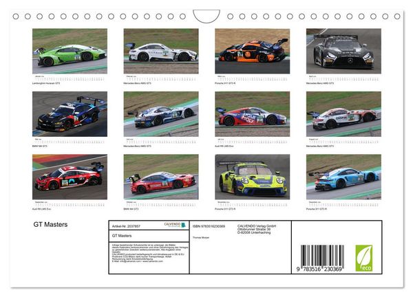 Produktbild: GT Masters (Wandkalender 2026 DIN A4 quer), CALVENDO Monatskalender