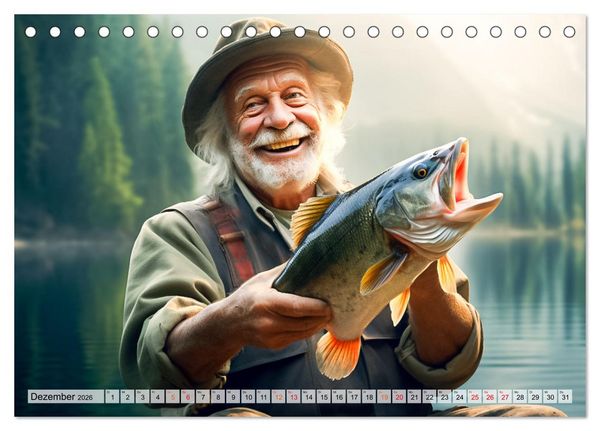 Produktbild: Angeln und Fischen Impressionen (Tischkalender 2026 DIN A5 quer), CALVENDO Monatskalender