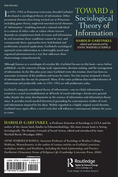 Produktbild: Toward A Sociological Theory of Information