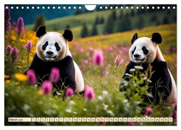 Produktbild: Cozy giant panda (Wall Calendar 2026 DIN A4 landscape), CALVENDO 12 Month Wall Calendar